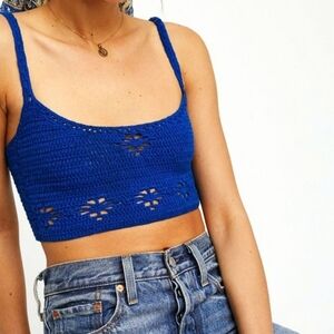 NWOT!! Free People, Crochet Berkinertte Brami Top. Size XS